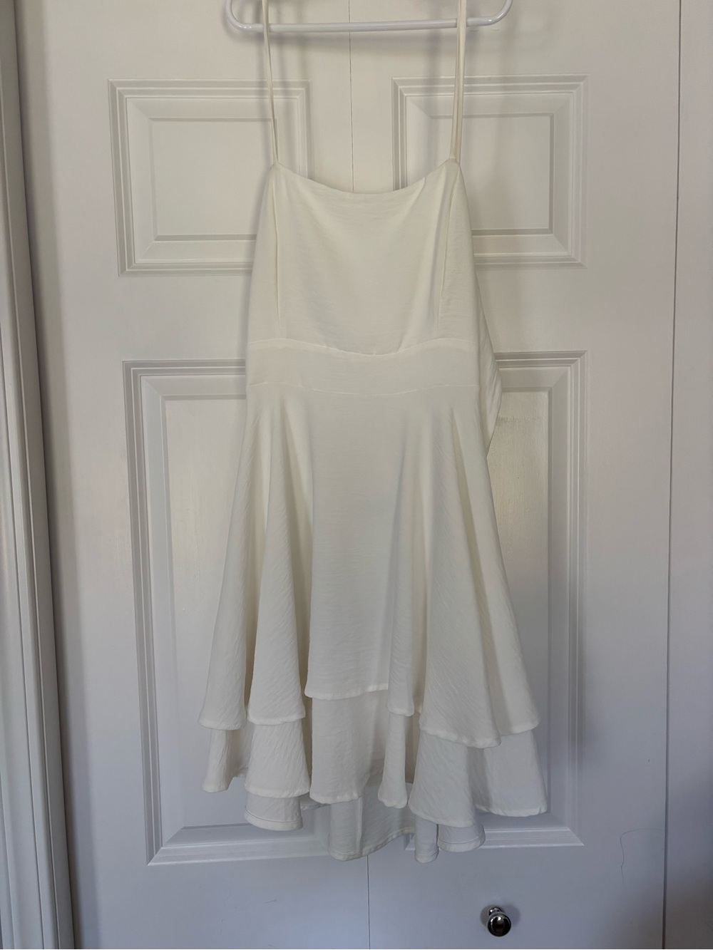 Lovely Day White Ruffled Edge Dress
